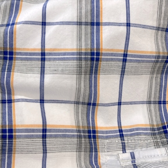 URBAN PIPELINE Men's 100% Cotton Cargo Shorts White/Multi Plaid-36 - Picture 3 of 3